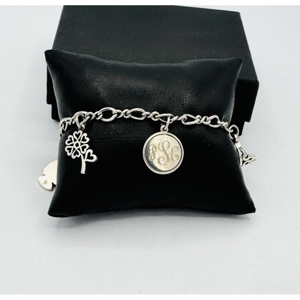 Vintage James Avery sterling silver 5 charm chain link bracelet